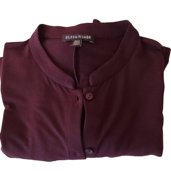 Eileen Fisher Womens Longer Jacket Long Sleeve Button Front Brown Small - Picture 4 of 14